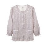 비너스 비너스 심플한 면60수 하운드투스 잔꽃나염 남여커플긴팔잠옷 VPA4373WVPA4373M LE1214815481