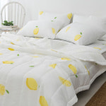 레몬 여름 베개 이불 세트 Q 시어서커 침구