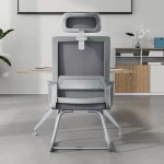 사무실 등받이 바퀴없는 의자 컴퓨터 학원 학생 체어