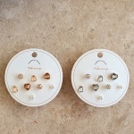 옷자락 여자 빈티지 하트 큐빅 진주 세트 귀걸이