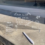 페르소나 미니 투명 칠판 아크릴 스탠드 탁상용 메모보드 A타입