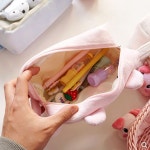 동물 캐릭터 필통 펜슬케이스 토끼 돼지 오리 여우 파우치 학생 동물브로치3개