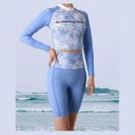 MECENAT 자외선 래쉬가드 5부 워터레깅스 세트 여성의류 실내수영장수영복 여자실내수영복 수영장용품