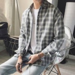 봄 3색 가을 체크셔츠 캐중러 남성 남자셔츠 체크남방