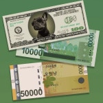 페이크머니 가짜 돈 지폐 지전 3종 80매 대용량