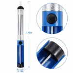 JCD 알루미늄 납땜 제거 흡입 펌프 도구 흡입기 주석 펜 장치 파란색 진공 다리미 디솔더