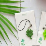 네잎클로버 키링 열쇠고리 핸드폰줄 시즌2 행운수능 초록 핸드폰줄고리ver