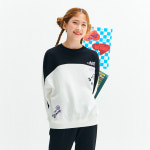 오션스카이 멀티 절개 배색 맨투맨 티셔츠 CEJG5166B01