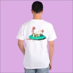 휴가 캠핑 야영 산막 글램핑 디자인선택 반팔티