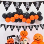 PW-SA 할로윈 해골 종이 가랜드 파티장식