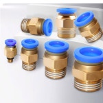 50PCS PC 공압 피팅 공기 커넥터 PC4 M5 01 PC6 02 수나사 OD M5