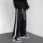 남성 옆줄 와이드팬츠 트레이닝팬츠 밴딩긴바지 2컬러