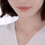 큐빅 링 베이직 금 목걸이