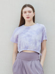 포머티브 포머티브 타이다이 프린트 셀프 타이 크롭탑 라일락타이다이 FMST402