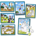 뚝딱 공작소 컬러링 민속놀이 민속교 퍼즐 만들기 교구용품 외줄타기 1개