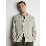 에잇세컨즈 가디건 바람막이 케이블 라운드넥 버튼 카디건 26385ACY1A