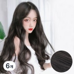 하이유니 웨이브 펌 붙임머리 헤어피스 3p 네츄럴블랙 5개