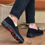 남성 슬립온 스니커즈 남자 단화 굽 운동화 남자신발 올블랙