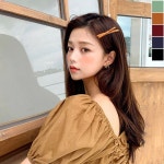 리본 크로스 머리핀 1P 데일리 포인트 헤어 집게핀