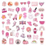 핑크 노트북 캐리어 방수 스티커 50장 세트