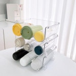 투명 텀블러 거치대 3구 정리함 조립식 보관함