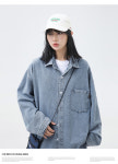 유루 남녀공용 클래식 데님 셔츠 J3592