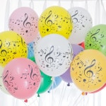 PW-SA 음표 음악 무늬풍선 10개 뮤직 혼합