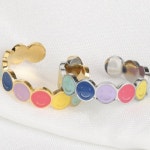 비비드 컬러 반지 스마일 반지