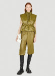 GANNI 24 FW 가니 엘라스틱 밴드 웨이스트 쉘 트랙 팬츠 카키 757