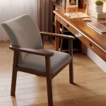 미니멀 원목 팔걸이의자 카페 등받이 모던 페브릭