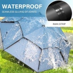 2 0 4M 더블 레이어 접이식 파라솔 낚시 우산 해변 정원 방풍 그늘에 대한 야외 캠핑