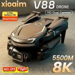 V88 HD 드론 8K 5G GPS 전문 항공 사진 리모컨 항공기 듀얼 카메라 쿼드콥터 장난감