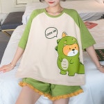 여성 여름파자마세트 홈웨어 잠옷 실내복 반팔 반바지