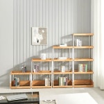 원목선반장 나무선반 다용도 미니 거실 벽 2단 원목 스틸 선반장 600 CZ3300B