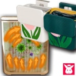 휴지통 화장실 뚜껑있는 냄새차단 가정용 분리수거 쓰 그린