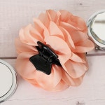 핸드메이드 쉬폰 꽂잎 플라워 헤어 집게핀 올림머리핀
