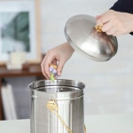 키친플라워 퀸센스 데이세븐 스텐 음식물 쓰레기통 다용도통 3L