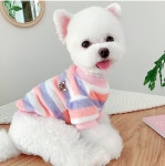 스트라이프 후리스 맨투맨티셔츠 강아지옷 BND-W07