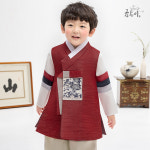 금동이 금동이한복 남빨강용보 아동한복 남아한복 AM204