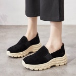 스웨이드 가죽 남녀공용 슬립온