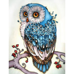 행운의 파란 부엉이 캔버스 보석십자수 40x50