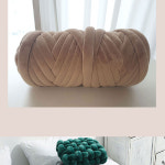 DIY 자이언트얀 1kg 벨벳 가방 방석 손뜨개 뜨개실 핸드메이드 소품