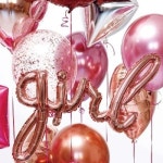 파티클럽 걸호일풍선 흘림체