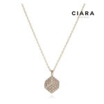 씨아라 CIARA Ravenna 다이스스톤펜던트 심플 목걸이 GoldPlated