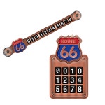 카렉스 카렉스 루트66 차량용 메탈 주차알림판 자동차 전화번호알림 파킹넘버