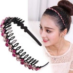 물결빗 큐빅머리띠 보석머리띠 큐빅헤어밴드 물결머리