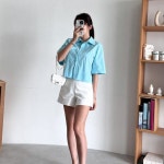 여자 크롭남방 워터밤 반소매 큰주머니 셔츠 10547278