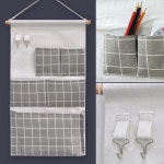 걸이형 3단 포켓수납함 주방 린넨 수납걸이 문 벽걸이