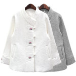 연꽃자수 누비 동방 생활한복 법복 저고리 특대 백아이보리