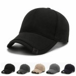 남녀공용 깜끔한 디자인 옆라인 영문 이중캡 스타일 야구 모자 볼캡